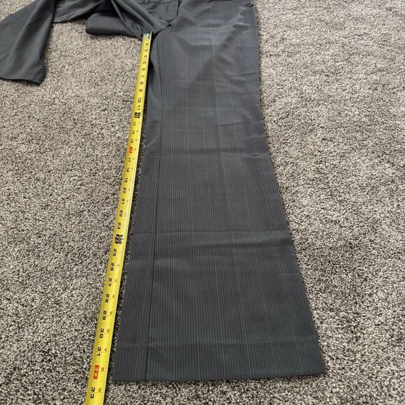 The Limited Cassidy Fit Gray Striped Mid Rise Flare Dress Pants Size 8 NWT - Picture 10 of 12
